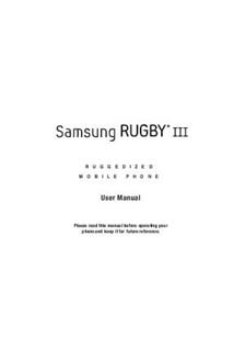 Samsung Rugby III manual. Smartphone Instructions.